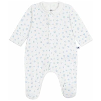 Petit Bateau Pigiama Bambino in Cotone con Collo Stampato a Cuore 01 Abbigliamento da Notte Unisex per Neonati (Confezione da 1), Bianco Blu, 12 Mesi Petit Bateau Pigiama Bambino in Cotone con Collo Stampato a Cuore 01 Abbigliamento da Notte Unisex per Neonati (Confezione da 1), Bianco Blu, 12 Mesi