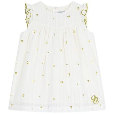 Petit Bateau Abbigliamento Giorno Bambino Ragazza, Marshmallow/Moss, 3 Mesi Petit Bateau Abbigliamento Giorno Bambino Ragazza, Marshmallow/Moss, 3 Mesi