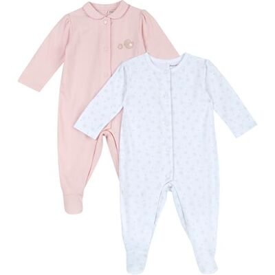 Prénatal , Set 2 Tutine Neonata 100% Cotone, con Comoda Apertura con Bottoncini, Ideali per la Primavera Prénatal , Set 2 Tutine Neonata 100% Cotone, con Comoda Apertura con Bottoncini, Ideali per la Primavera