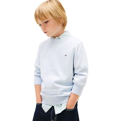 Tommy Hilfiger Maglione Girocollo Bambino LS KB0KB10307 Maglioni, Blu (Sweet Blue Htr), 3 Anni Tommy Hilfiger Maglione Girocollo Bambino LS KB0KB10307 Maglioni, Blu (Sweet Blue Htr), 3 Anni
