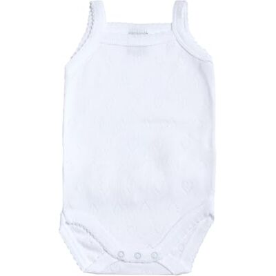 BABIDU Body per Neonati Spalline in 100% Cotone con Volant, Tessuto Traforato con Cuori, ipoallergenico, Morbido e Traspirante, Body Senza Maniche per neonata,Abbigliamento Estivo Base per Bambina BABIDU Body per Neonati Spalline in 100% Cotone con Volant, Tessuto Traforato con Cuori, ipoallergenico, Morbido e Traspirante, Body Senza Maniche per neonata,Abbigliamento Estivo Base per Bambina