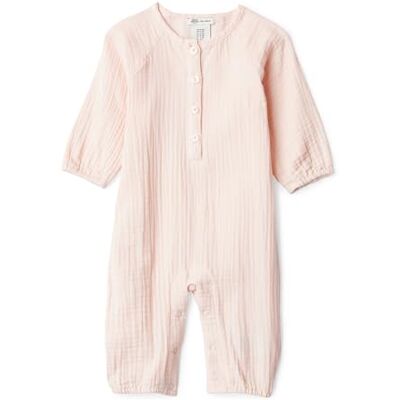 Amazon Essentials x Sofia Grainge Tutina a Maniche Lunghe in Garza di Cotone Unisex Bimbi 0-24, Rosa Chiaro, Prematuro Amazon Essentials x Sofia Grainge Tutina a Maniche Lunghe in Garza di Cotone Unisex Bimbi 0-24, Rosa Chiaro, Prematuro