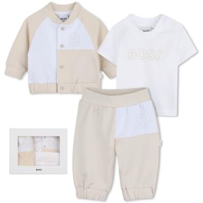 Boss T-shirt+trousers+cardigan Set T-Shirt+Trousers+Cardigan Set Bimbo 0-24 (Pacco da 1) Boss T-shirt+trousers+cardigan Set T-Shirt+Trousers+Cardigan Set Bimbo 0-24 (Pacco da 1)