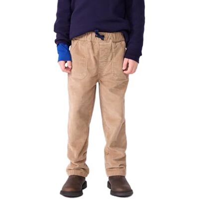 Petit Bateau Pantaloni Dritti per Bambini in Velluto Tinta Unita, Roccia Chiara, 6 Anni Petit Bateau Pantaloni Dritti per Bambini in Velluto Tinta Unita, Roccia Chiara, 6 Anni