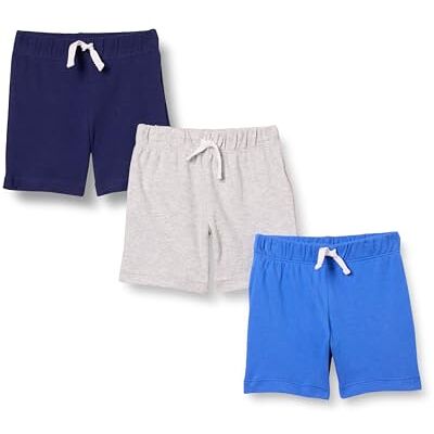 Amazon Essentials Pantaloncini Senza Chiusura in Cotone colori fuori produzione Unisex Bimbi, Pacco da 3, Blu/Blu Marino/Grigio Puntinato, 3-6 mesi Amazon Essentials Pantaloncini Senza Chiusura in Cotone colori fuori produzione Unisex Bimbi, Pacco da 3, Blu/Blu Marino/Grigio Puntinato, 3-6 mesi