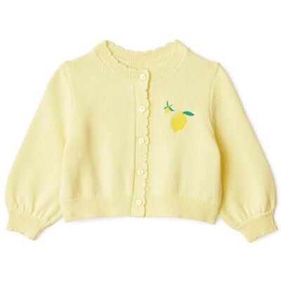 Amazon Essentials x Sofia Grainge Cardigan In Maglia Leggera Bimba 0-24, Giallo Chiaro Giallo Chiaro Due Limoni, 24 mesi Amazon Essentials x Sofia Grainge Cardigan In Maglia Leggera Bimba 0-24, Giallo Chiaro Giallo Chiaro Due Limoni, 24 mesi
