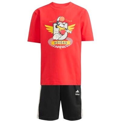 Adidas Mixte enfant DISNEY MICKEY MOUSE T-SHIRT SET, pure ruby/off white, 18-24 Months Adidas Mixte enfant DISNEY MICKEY MOUSE T-SHIRT SET, pure ruby/off white, 18-24 Months