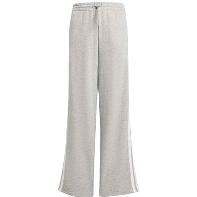 Adidas Fille Essentials Pants, Medium Grey Heather/White, 7-8 Years Adidas Fille Essentials Pants, Medium Grey Heather/White, 7-8 Years