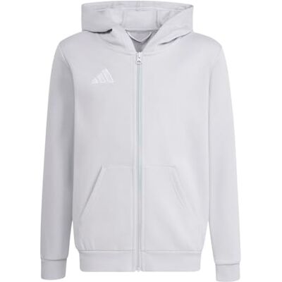 Adidas Unisex Bambini e Ragazzi Entrada26 Full Zip Hoodie Kids Sweatshirt, Team Light Grey/White, 9-10 Years Adidas Unisex Bambini e Ragazzi Entrada26 Full Zip Hoodie Kids Sweatshirt, Team Light Grey/White, 9-10 Years