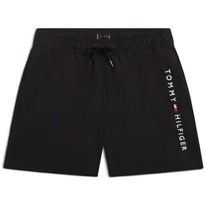 Tommy Hilfiger Bambino Pantaloncino da Bagno Medium Drawstring con Coulisse, Nero (Black), 10-12 Anni Tommy Hilfiger Bambino Pantaloncino da Bagno Medium Drawstring con Coulisse, Nero (Black), 10-12 Anni
