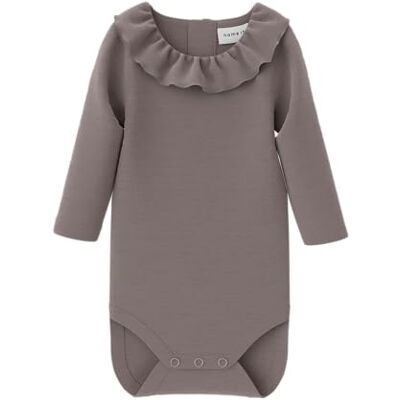 NAME IT NBFWANG Wool Rib LS Body W/Collar Maniche Lunghe, Lila, 68 neonata NAME IT NBFWANG Wool Rib LS Body W/Collar Maniche Lunghe, Lila, 68 neonata