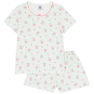 Petit Bateau Pigiama Pantaloncini Bambino in Cotone Stampa Floreale Petit Bateau Pigiama Pantaloncini Bambino in Cotone Stampa Floreale