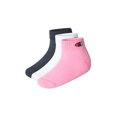 Champion Core Socks Junior 3PP Quarter, Rosa (Fucsia), 31-34 EU (12-2 Kids UK) Unisex Bambini e ragazzi -FW23 Champion Core Socks Junior 3PP Quarter, Rosa (Fucsia), 31-34 EU (12-2 Kids UK) Unisex Bambini e ragazzi -FW23