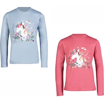HKM Paese delle Meraviglie Camicia, Taubenblau, 122 Unisex-Bambini e Ragazzi HKM Paese delle Meraviglie Camicia, Taubenblau, 122 Unisex-Bambini e Ragazzi