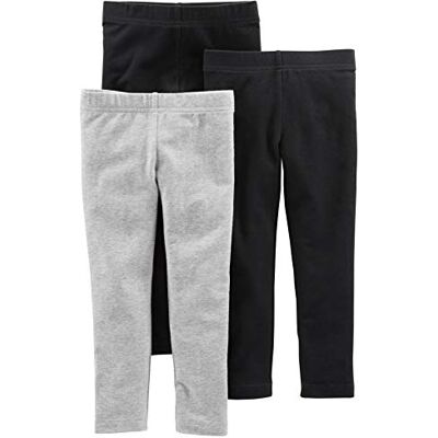 Simple Joys by Carter's 3-Pack Leggings, Nero/Grigio, 3-6 Mesi (Pacco da 3) Bambina Simple Joys by Carter's 3-Pack Leggings, Nero/Grigio, 3-6 Mesi (Pacco da 3) Bambina