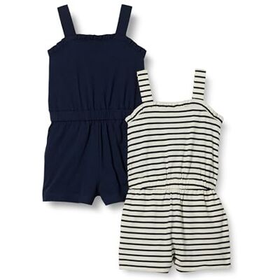 Amazon Essentials Bambine e ragazze Pagliaccetto in Maglia, Pacco da 2, Blu Marino/Marinara, 9 anni Amazon Essentials Bambine e ragazze Pagliaccetto in Maglia, Pacco da 2, Blu Marino/Marinara, 9 anni