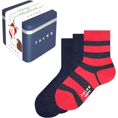 Falke Happy Giftbox 3-Pack K So cotone fantasia confezione di 3 paia, Calzini Unisex Bambini, Multicolore Blue Red Mix 0019, 31-34 Falke Happy Giftbox 3-Pack K So cotone fantasia confezione di 3 paia, Calzini Unisex Bambini, Multicolore Blue Red Mix 0019, 31-34
