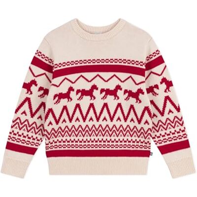 Petit Bateau Maglione Bambino in Lana e Cotone, Valanga/Terkuit, 5 Anni Petit Bateau Maglione Bambino in Lana e Cotone, Valanga/Terkuit, 5 Anni