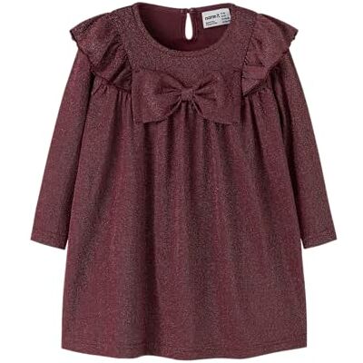 NAME IT Nmfroisin M LS Dress, Bordeaux, 116 cm Bambina NAME IT Nmfroisin M LS Dress, Bordeaux, 116 cm Bambina