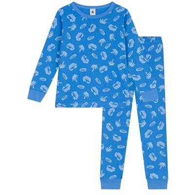 Petit Bateau A0d5k, Pigiama Bambino, Blu/Bianco, 2 Anni Petit Bateau A0d5k, Pigiama Bambino, Blu/Bianco, 2 Anni