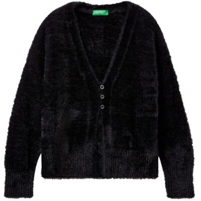 United Colors Of Benetton Cardigan M/L Maglione, Nero, 130 cm Bambina United Colors Of Benetton Cardigan M/L Maglione, Nero, 130 cm Bambina