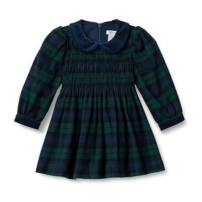 Amazon Essentials x Sofia Grainge Abito in flanella a maniche lunghe Bimba, Verde Smeraldo Scuro Turchino Motivo Scozzese, 18 mesi Amazon Essentials x Sofia Grainge Abito in flanella a maniche lunghe Bimba, Verde Smeraldo Scuro Turchino Motivo Scozzese, 18 mesi
