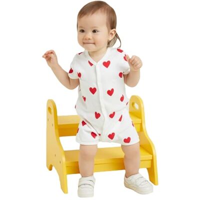 Petit Bateau A09hg, Combicourt Unisex Bimbi 0-24, Bianco/Rosso, 18 mesi Petit Bateau A09hg, Combicourt Unisex Bimbi 0-24, Bianco/Rosso, 18 mesi