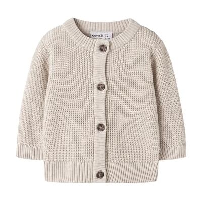 NAME IT Nbnbubba LS Knit Card Noos Cardigan Unisex, Peyote Melange, 68 cm NAME IT Nbnbubba LS Knit Card Noos Cardigan Unisex, Peyote Melange, 68 cm