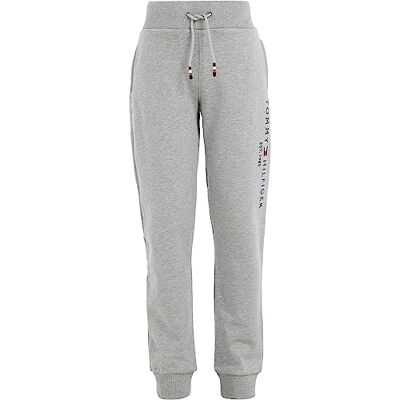 Tommy Hilfiger Bambini Unisex Pantaloni da Jogging Essential Sweatpants Cotone Bio, Grigio (Light Grey Heather), 8 Anni Tommy Hilfiger Bambini Unisex Pantaloni da Jogging Essential Sweatpants Cotone Bio, Grigio (Light Grey Heather), 8 Anni