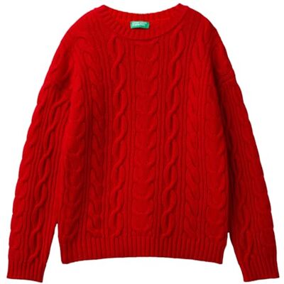 United Colors Of Benetton Maglia G/C M/L Maglione, Rosso, 150 cm Bambino United Colors Of Benetton Maglia G/C M/L Maglione, Rosso, 150 cm Bambino