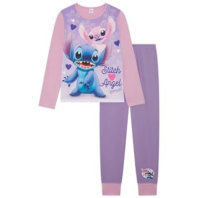 Disney Lilo & Stitch Pigiama da bambina, 2 pezzi, con Stitch e Angel, colore lilla, età 5-12 anni Disney Lilo & Stitch Pigiama da bambina, 2 pezzi, con Stitch e Angel, colore lilla, età 5-12 anni