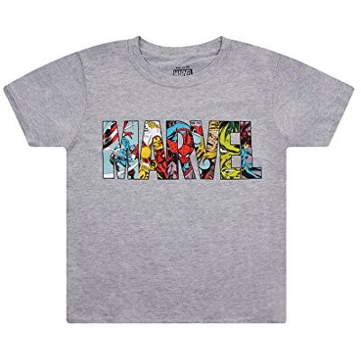 Marvel Boy's Logo Characters T Shirt Marvel Boy's Logo Characters T Shirt