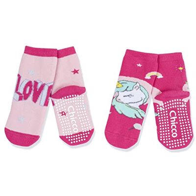 Chicco Set 2 Paia di Calze Antiscivolo Bambine e ragazze in Cotone NOS NOS Chicco Set 2 Paia di Calze Antiscivolo Bambine e ragazze in Cotone NOS NOS