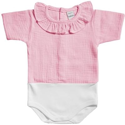 BABIDU Body Neonato Manica Corta 100% Cotone, Body Neonato in Tessuto Bambula con Collo a Volant, Morbido Traspirante e Ipoallergenico per Pelli Sensibili, Abbigliamento Unisex Neonato e Bambina BABIDU Body Neonato Manica Corta 100% Cotone, Body Neonato in Tessuto Bambula con Collo a Volant, Morbido Traspirante e Ipoallergenico per Pelli Sensibili, Abbigliamento Unisex Neonato e Bambina