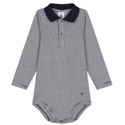 Petit Bateau A0BQE Body A Maniche Lunghe Con Collo Alto Bimbo 0-24 Smoking/Marshmallow 24 Mesi Petit Bateau A0BQE Body A Maniche Lunghe Con Collo Alto Bimbo 0-24 Smoking/Marshmallow 24 Mesi