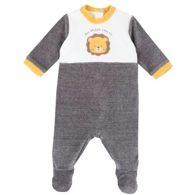 Chicco Tutina Con Apertura Patello, In Ciniglia, Pigiama Bimbo 0-24, Grigio 1M, 0 mesi Chicco Tutina Con Apertura Patello, In Ciniglia, Pigiama Bimbo 0-24, Grigio 1M, 0 mesi