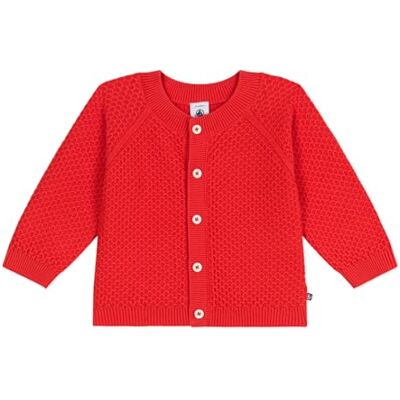 Petit Bateau A0cpf, Maglione Cardigan Bimba 0-24, Rosso, 12 Mesi Petit Bateau A0cpf, Maglione Cardigan Bimba 0-24, Rosso, 12 Mesi