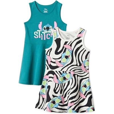 Amazon Essentials Abitini da Gioco Smanicati in Maglia Bambine e Ragazze, Pacco da 2, Stitch, 6-7 anni Amazon Essentials Abitini da Gioco Smanicati in Maglia Bambine e Ragazze, Pacco da 2, Stitch, 6-7 anni