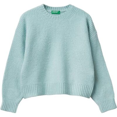 United Colors Of Benetton Maglia G/C M/L Maglione, Verde, 160 Bambina United Colors Of Benetton Maglia G/C M/L Maglione, Verde, 160 Bambina