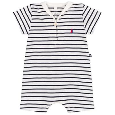 Petit Bateau A0cg2, Combicourt Unisex Bimbi 0-24, Bianco/Blu, 0 mesi Petit Bateau A0cg2, Combicourt Unisex Bimbi 0-24, Bianco/Blu, 0 mesi