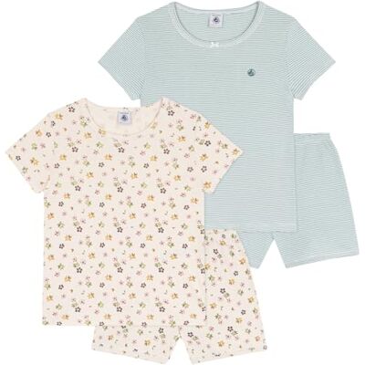 Petit Bateau Set di Pigiama Pantaloncini per Bambini in Cotone Stampati Petit Bateau Set di Pigiama Pantaloncini per Bambini in Cotone Stampati