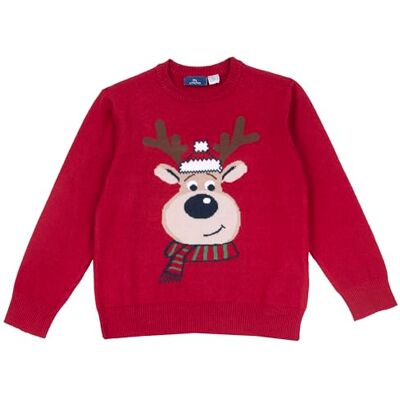 Chicco Maglione Natale Unisex Bambini e Ragazzi in Tricot di Cotone FW25 253 Chicco Maglione Natale Unisex Bambini e Ragazzi in Tricot di Cotone FW25 253