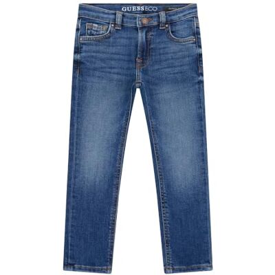 Guess Bambino Denim Skinny Pants Core Skinny Jeans Blu Denim stretch, 92% Cotone 7% Elastomultiestere 1% Elastan, vita media, gamba skinny, design cinque tasche Guess Bambino Denim Skinny Pants Core Skinny Jeans Blu Denim stretch, 92% Cotone 7% Elastomultiestere 1% Elastan, vita media, gamba skinny, design cinque tasche