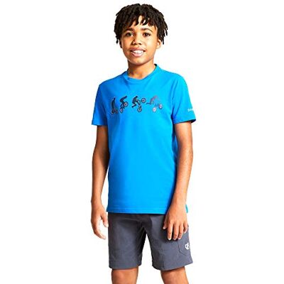 Dare 2b Go Beyond T-Shirt Casual in Cotone Stampato, Colore: Blu ateltico, 5-6 Dare 2b Go Beyond T-Shirt Casual in Cotone Stampato, Colore: Blu ateltico, 5-6