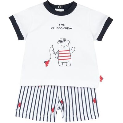 Chicco Completo con T-shirt e Pantaloncini Bimbo 0-24 dotata di una comoda apertura sulla schiena con bottoncini 261 Chicco Completo con T-shirt e Pantaloncini Bimbo 0-24 dotata di una comoda apertura sulla schiena con bottoncini 261