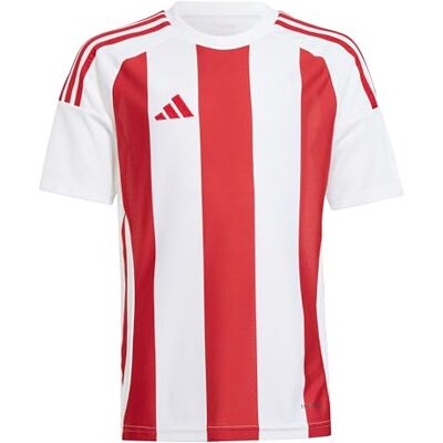 Adidas Unisex Bambini e Ragazzi Striped 24 Jersey Kids Shirt, White/Team Power Red 2, 15-16 Years Adidas Unisex Bambini e Ragazzi Striped 24 Jersey Kids Shirt, White/Team Power Red 2, 15-16 Years