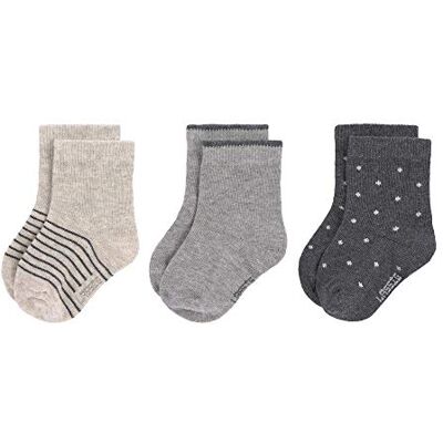 Lässig Calzini unisex per bambini e neonati Set di 3/ Grigio Taglia 12-14 Lässig Calzini unisex per bambini e neonati Set di 3/ Grigio Taglia 12-14
