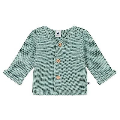 Petit Bateau , Cardigan Unisex Bimbi 0-24, Verde Paul, 3 mesi Petit Bateau , Cardigan Unisex Bimbi 0-24, Verde Paul, 3 mesi
