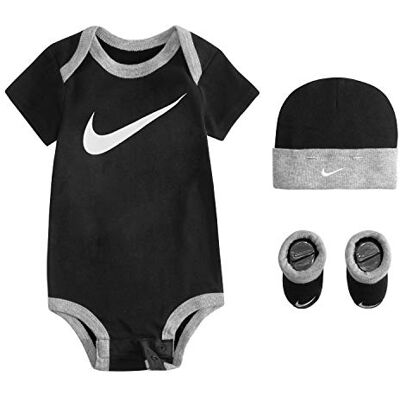 Nike Swoosh Body per Bimbi Black 0/6 Mesi Nike Swoosh Body per Bimbi Black 0/6 Mesi