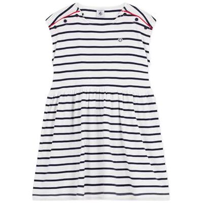 Petit Bateau Abito senza maniche per bambini in cotone a righe Petit Bateau Abito senza maniche per bambini in cotone a righe